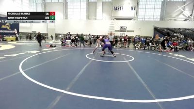 215 lbs Cons. Round 3 - Nicholas Marks, Club Not Listed vs John Telfeyan, Duanesburg-Schoharie Youth Wrestling