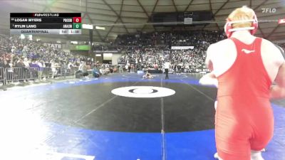 Boys 2A 165 lbs Quarterfinal - Rylin Lang, Anacortes vs Logan Myers, Prosser