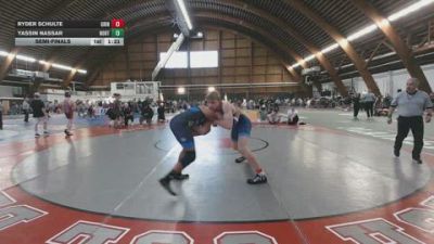 185 lbs Semifinal - Ryder Schulte, Grindhouse Wrestling Club vs Yassin Nassar, Northfield Mount Hermon