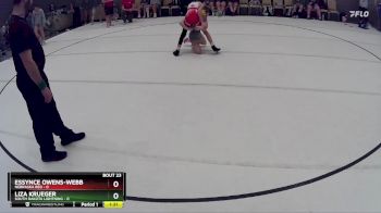 103 lbs Round 6 (8 Team) - Liza Krueger, South Dakota Lightning vs Essynce Owens-Webb, Nebraska Red