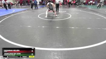 155 lbs Semifinal - Angelinah De Leon, Santa Clara Senior vs Savannah Nelsen, Ukiah