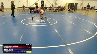 125 lbs 2nd Wrestleback (8 Team) - Josiah Fernandez, Colorado vs Brian Berg, Minnesota Red