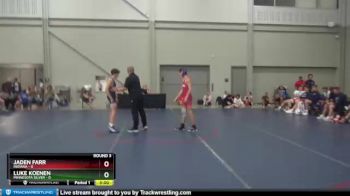 106 lbs Round 3 (8 Team) - Jaden Farr, Indiana vs Luke Koenen, Minnesota Silver