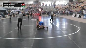 AA 113 lbs Cons. Semi - Boone Maughon, Cleveland High School vs Saxon Mattison, Science Hill High School