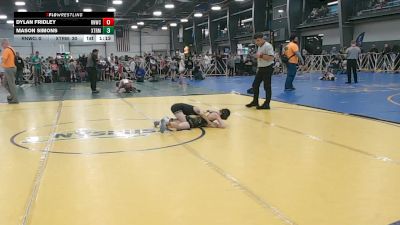 72 lbs Round 3 - 12:30pm Saturday - Dylan Fridley, Ranger Wrestling Club vs Mason Simons, Terps Xtreme