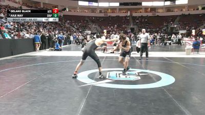 4A 157 lbs 3rd Place Match - Delano Black, Aztec vs Jule May, Chaparral