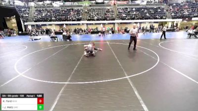 5th - 6th grade - 108 Semis - Kannin Ford, Moyer Elite Wrestling vs Jace Metz, USA Mat Club