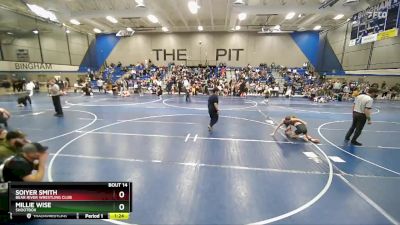 102 lbs Cons. Semi - Millie Wise, Shootbox vs Soiyer Smith, Bear River Wrestling Club