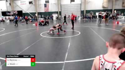 61 lbs 3rd Place Match - Jaxtyn Mudd, Beloit Wrestling Club vs Angelo Martinez, Nebraska Wrestling Academy