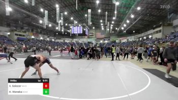 144 lbs Round Of 16 - Xzavier Salazar, NM Bad Boyz vs Hunter Waneka, Bear Cave WC