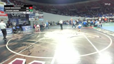 2A/1A Boys 157 Quarterfinal - Zachary Brown, Heppner Boys vs Tanner Swearingen, Oakland Boys