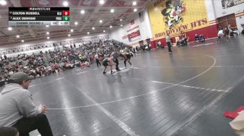 132 lbs Champ. Round 3 - Alex Denkins, Perrysburg vs Colton Russell, Olentangy Liberty
