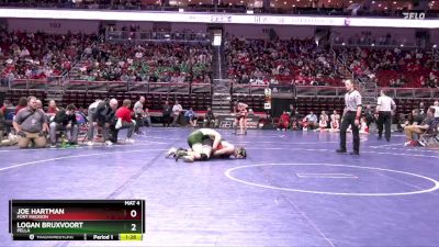 3A-165 lbs Cons. Round 2 - Joe Hartman, Fort Madison vs Logan Bruxvoort, Pella