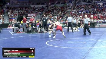 1A-113 lbs Champ. Round 2 - Preston Province, West Sioux, Hawarden vs Dallas Canoyer, Earlham