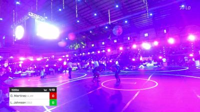 156 lbs Semifinal - Daniel Martinez, Alamosa Wrestling vs Logan Johnson, Colorado Top Team