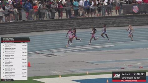 2026 AAU Junior Olympic Games - Youth Girls' 800m, Finals 6 - Age 10