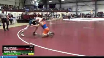 184 lbs Champ. Round 1 - Paul Detwiler, U.s. Coast Guard Academy vs Anders Klass, Trinity College (Connecticut)