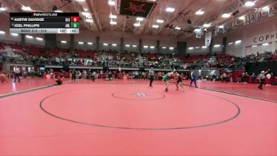 215 lbs Cons. Round 1 - Austin Davidge, Southlake Carroll vs Joel Phillips, Arlington
