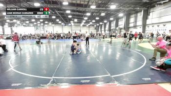 95 lbs Rr Rnd 3 - William Carroll, CTWHALE Beluga - MS vs Liam Moran Caimares, RedNose Wrestling School - MS