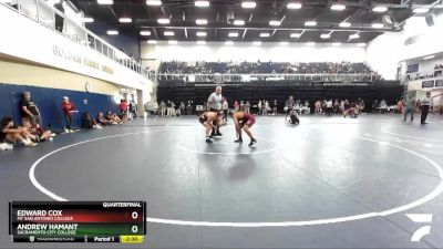 174 lbs Quarterfinal - Andrew Hamant, Sacramento City College vs Edward Cox, Mt San Antonio College