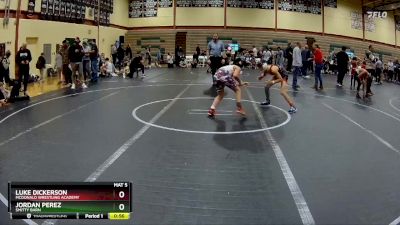 96-100 lbs Cons. Semi - Luke Dickerson, McDonald Wrestling Academy vs Jordan Perez, Smitty Barn