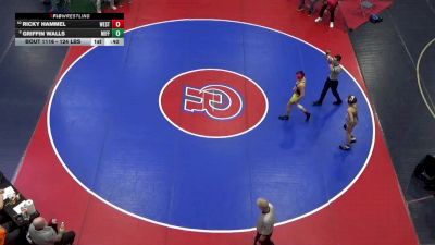 124 lbs Consi Of 8 #1 - Ricky Hammel, West Allegheny vs Griffin Walls, Mifflinburg