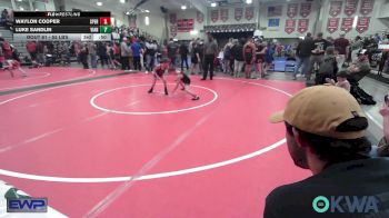 55 lbs Consolation - Kaysen Peters, Collinsville Cardinal Youth Wrestling vs Achilles Davie, Salina Wrestling Club