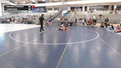 132 lbs 1st Place Match - Abraham Coronado, Gold Rush Wrestling vs Lander Bosh, Sanderson Wrestling Academy