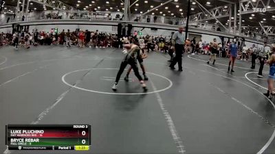 84 lbs Round 3 (8 Team) - Luke Pluchino, Mat Warriors Red vs Bryce Rebar, Full Circle