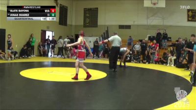 89 lbs Quarterfinal - Slate Bayona, Red Wave Wrestling vs Jonas Suarez, Team Selma