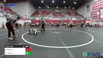 55 lbs Semifinal - Brastin Woods, Tecumseh Youth Wrestling vs Oaklee Stone, Piedmont