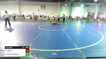 116 lbs Round Of 16 - Alexsander West, Wolfpack Wr Ac vs Angel Estrada Rivera, Piranhas