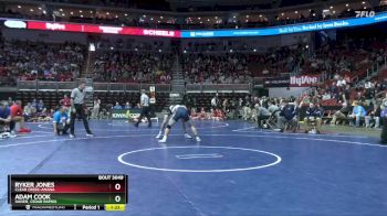 3A-144 lbs Champ. Round 1 - Ryker Jones, Clear Creek-Amana vs Adam Cook, Xavier, Cedar Rapids