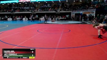 130 lbs Champ. Round 1 - Oliver Abel, Juneau-Douglas HS vs Jett Connolly, Student Wrestling Development Program