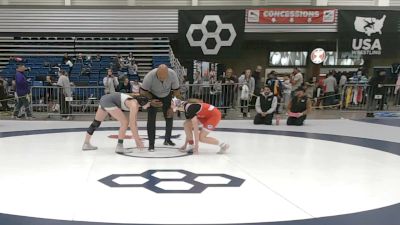 112 lbs Cons. Semis - Gina Gjuraj, South Side Wrestling Club vs Lennox Deringer, South Hills Wrestling Academy