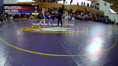138 lbs Semifinal - Tanya Teneva, Western New England vs Kayla Zeppetelli, New Jersey City University