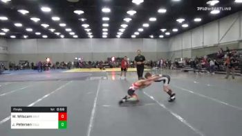 85 lbs Final - Whitley Wilscam, South Central Punishers vs Jaxon Petersen, Columbus Wrestling Org