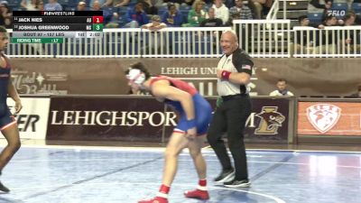 157 lbs Consi Of 8 #2 - Jack Nies, American vs Joshua Greenwood, Morgan State