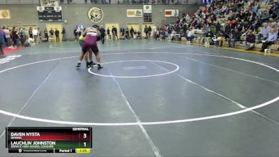 285 lbs Semifinal - Daven Nysta, Dimond vs Lauchlin Johnston, Service High School Cougars