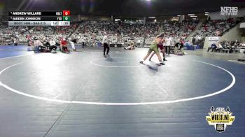 B4A-215 lbs Cons. Semi - Andrew Willard, Weatherford vs Jaeden Johnson, Ft. Gibson