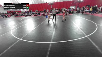 14U Boys - 88 lbs Cons. Round 2 - Parker Gerber, CrassTrained: Weigh In Club vs Isaac Gedatus, Wisconsin