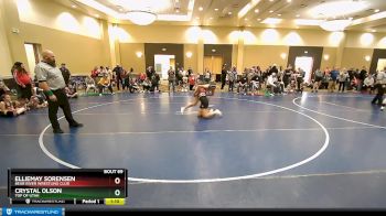 105 lbs Cons. Round 3 - Elliemay Sorensen, Bear River Wrestling Club vs Crystal Olson, Top Of Utah