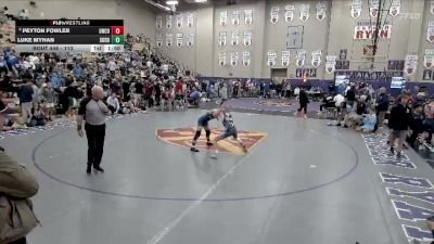 113 lbs Champ. Round 3 - Peyton Fowler, Union County vs Luke Myhan, Soddy Daisy