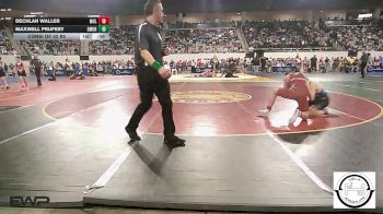 130 lbs Consi Of 32 #2 - Dechlan Waller, Muldrow vs Maxwell Prufert, Southmoore SaberCats Wrestling