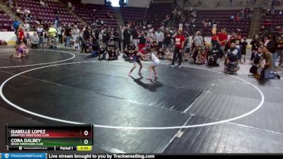 58-62 lbs Round 2 - Isabelle Lopez, Brighton Wrestling Club vs Cora Dalbey, Ridge Wrestling Club