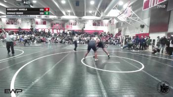 285 lbs Cons. Round 3 - Zhihao Wang, Los Gatos vs Gregory Varela, Los Gatos