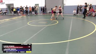 150 lbs Semifinal - Laramie Gibson, Mid Valley Wrestling Club vs Lucas Starck, Anchorage Youth Wrestling Academy