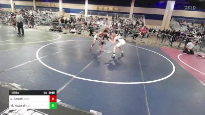 109 lbs Consi Of 32 #2 - Jackson Sowell, Agoura HS vs Maddox Hazard, Sultana