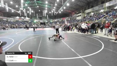 58 lbs Round Of 16 - Sawyer Heller, West Grand vs Tristen Craft, Badlands Elite