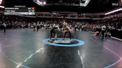 4A 127 lbs Cons. Round 2 - Toby Baca, West Las Vegas vs Zachariah Sena, Academy